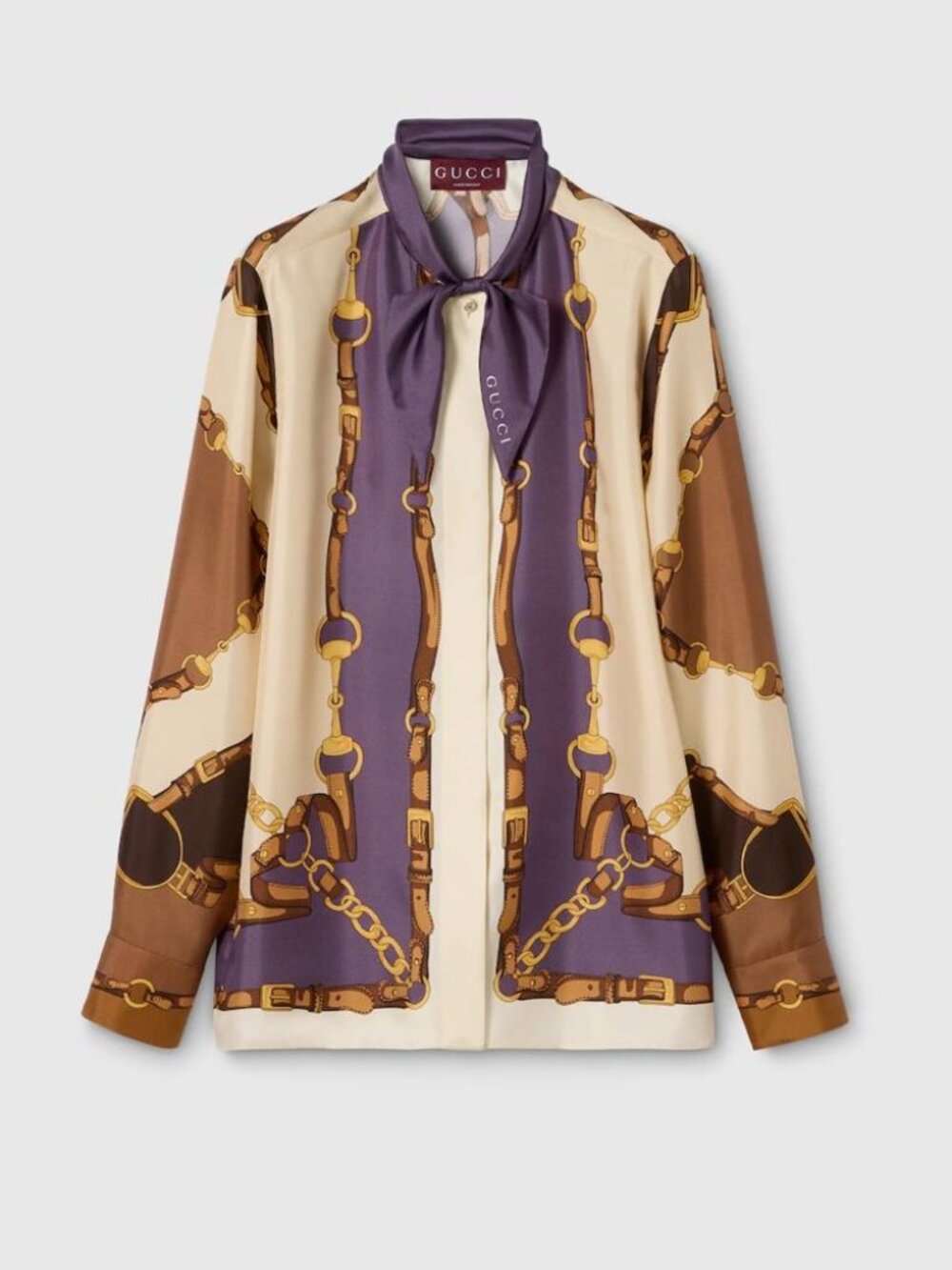 Gucci Silk Shirt Tag Size 44 Women